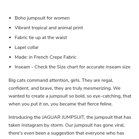 Jaguar Print Short Sleeve Jumpsuit - Picture 4 of 10